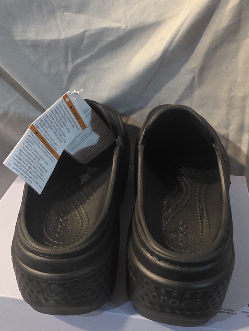 Crocs Stomp Loafer Black 209937-060 Women Size 8 NWOB Defect - Picture 4 of 8